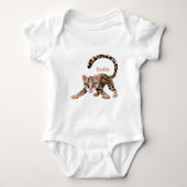 Cute ocelot cartoon illustratie romper (Voorkant)