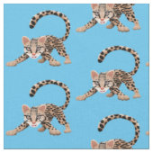 Cute ocelot cartoon illustratie stof (Close Up)