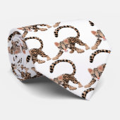 Cute ocelot cartoon illustratie stropdas (Opgerold)