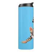 Cute ocelot cartoon illustratie thermosbeker (Gedraaid links)