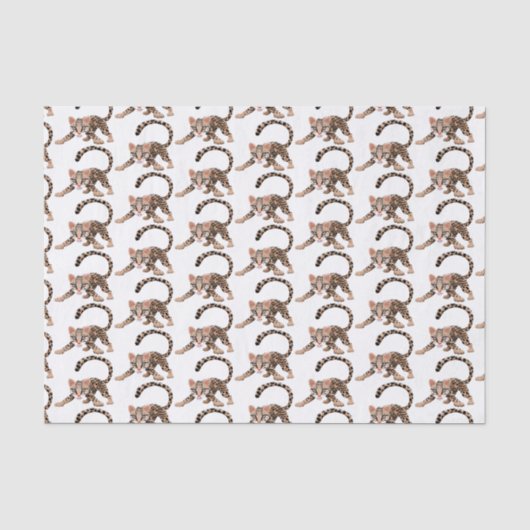 Cute ocelot cartoon illustratie tissuepapier (Voorkant)