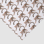 Cute ocelot cartoon illustratie tissuepapier (Detail)