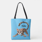 Cute ocelot cartoon illustratie tote bag (Achterkant)