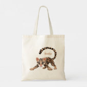 Cute ocelot cartoon illustratie tote bag (Achterkant)