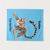 Cute ocelot cartoon illustratie wandkleed (Voorkant (horizontaal))