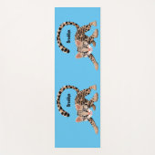 Cute ocelot cartoon illustratie yogamat (Voorkant)