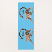 Cute ocelot cartoon illustratie yogamat (Achterkant)