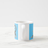 Cute ocelot cartoon illustration espresso kop (Achterkant)