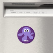 Cute Octopus aangepaste monogram magnet (Insitu (Vaatwasser))