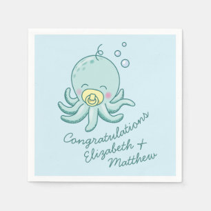 Cute Octopus Baby Shower Kawaii Servet