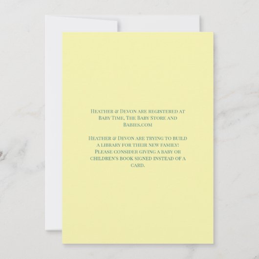 Cute Octopus Baby Shower Kawaii Uitnodiging (Achterkant)