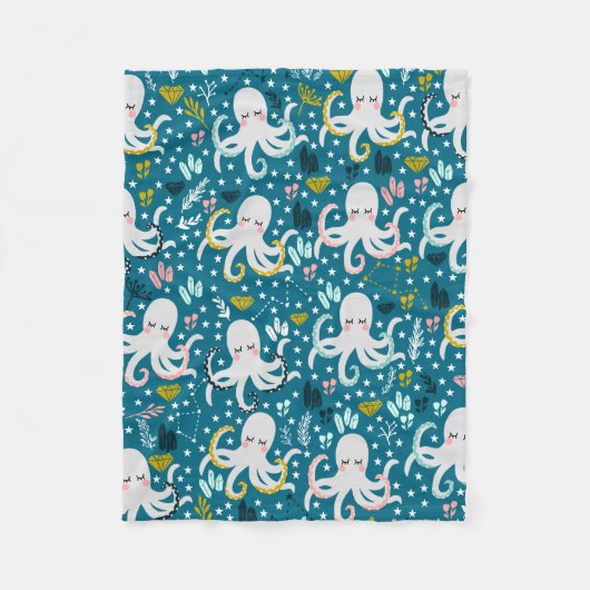 Cute Octopus Blanket Fleece Deken (Voorkant)