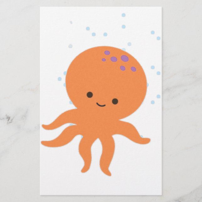 Cute Octopus Cartoon (Voorkant)