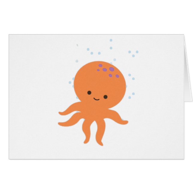 Cute Octopus Cartoon (Voorkant Horizontaal)