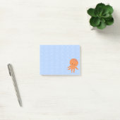 Cute Octopus Cartoon Blauwe Golven Aangepast Post-it® Notes (Kantoor)