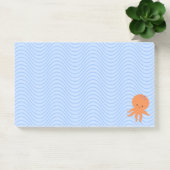 Cute Octopus Cartoon Blauwe Golven Aangepast Post-it® Notes (Kantoor)