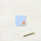 Cute Octopus Cartoon Blauwe Golven Aangepast  Post-it® Notes (Op bureau)
