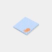 Cute Octopus Cartoon Blauwe Golven Aangepast  Post-it® Notes (Schuin)