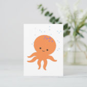 Cute Octopus Cartoon Briefkaart (Staand voorkant)