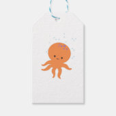 Cute Octopus Cartoon Cadeaulabel (Voorkant)