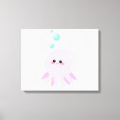 Cute octopus cartoon canvas afdruk (Voorkant)