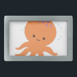 Cute Octopus Cartoon Gesp<br><div class="desc">Een schattige oranje cartoon-octopus.</div>