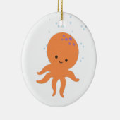 Cute Octopus Cartoon Keramisch Ornament (Rechts)