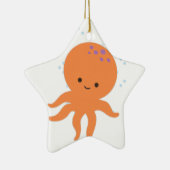 Cute Octopus Cartoon Keramisch Ornament (Rechts)