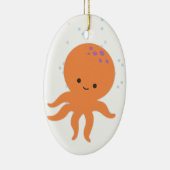 Cute Octopus Cartoon Keramisch Ornament (Rechts)