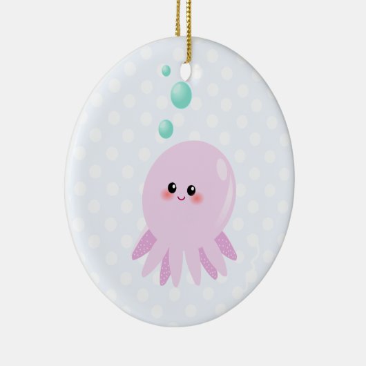 Cute octopus cartoon keramisch ornament (Rechts)