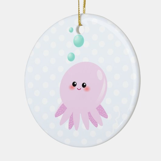 Cute octopus cartoon keramisch ornament (Links)