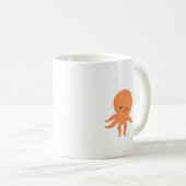 Cute Octopus Cartoon Koffiemok (Voorkant rechts)
