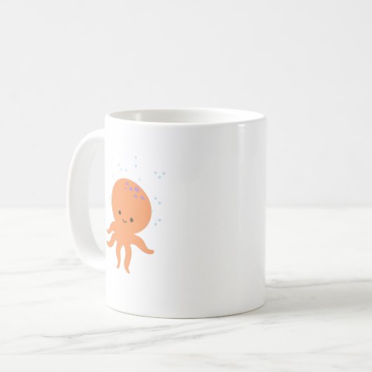 Cute Octopus Cartoon Koffiemok (Voorkant links)