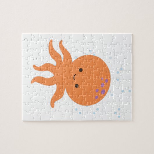 Cute Octopus Cartoon Legpuzzel (Horizontaal)