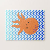 Cute Octopus Cartoon Legpuzzel (Horizontaal)