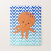 Cute Octopus Cartoon Legpuzzel (Verticaal)
