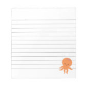 Cute Octopus Cartoon Lined Notitieblok (Voorkant)
