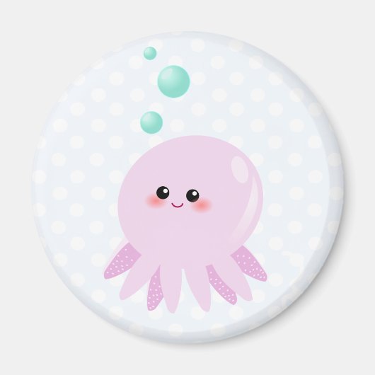 Cute octopus cartoon magneet (Voorkant)
