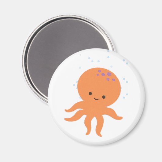 Cute Octopus Cartoon Magneet (Voorkant / Achterkant)