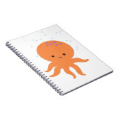 Cute Octopus Cartoon Notitieboek (Rechterzijde)