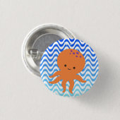 Cute Octopus Cartoon Ronde Button 3,2 Cm (Voorkant /achterkant)