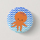 Cute Octopus Cartoon Ronde Button 3,2 Cm (Voorkant)