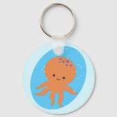 Cute Octopus Cartoon Sleutelhanger (Voorkant)