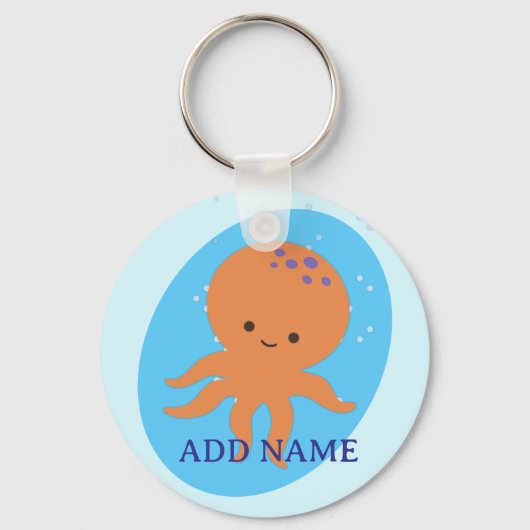 Cute Octopus Cartoon Sleutelhanger (Voorkant)