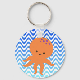 Cute Octopus Cartoon Sleutelhanger