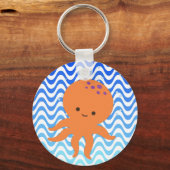 Cute Octopus Cartoon Sleutelhanger (Achterkant)