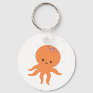 Cute Octopus Cartoon Sleutelhanger