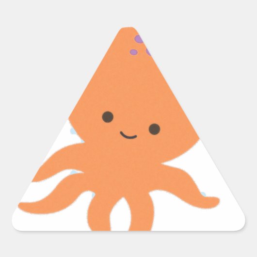 Cute Octopus Cartoon Sticker (Voorkant)
