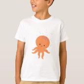 Cute Octopus Cartoon T-shirt (Voorkant)