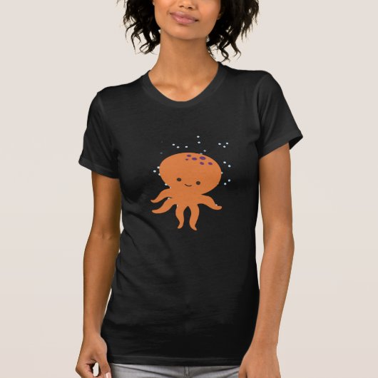 Cute Octopus Cartoon T-shirt (Voorkant)